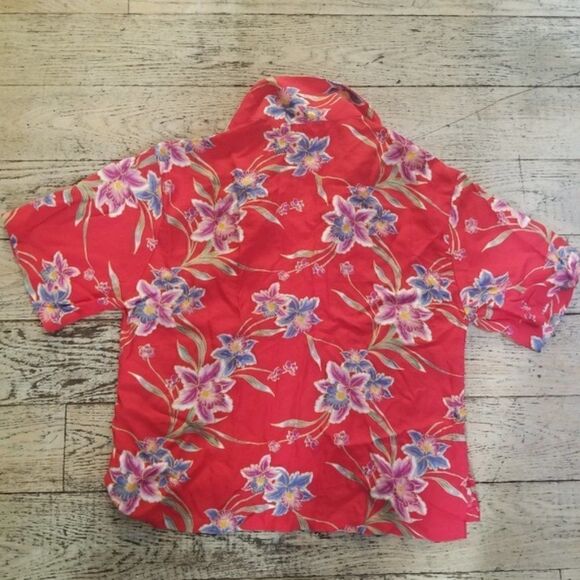 Forever 21 Tropical Hawaiian Style Button Down Top M - Picture 2 of 3